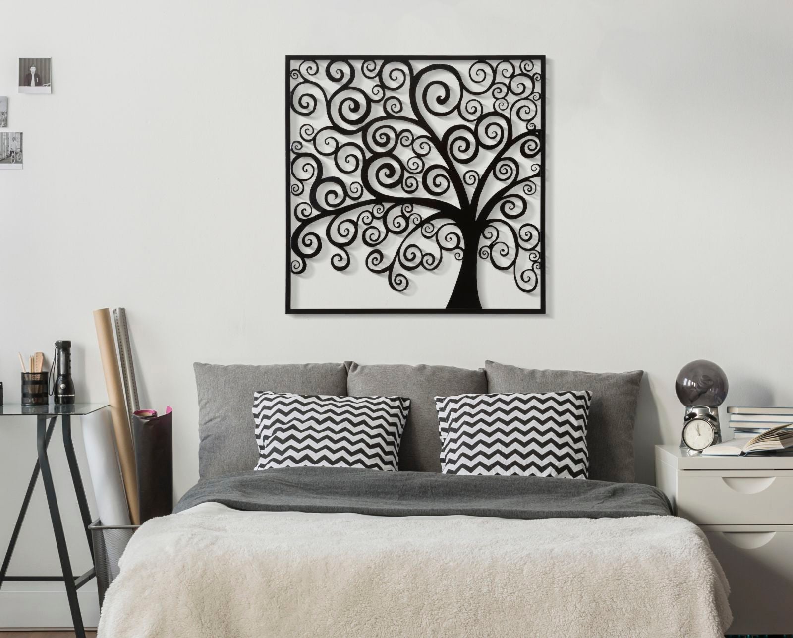 Wanddekoration Three Plus Schwarz (4)