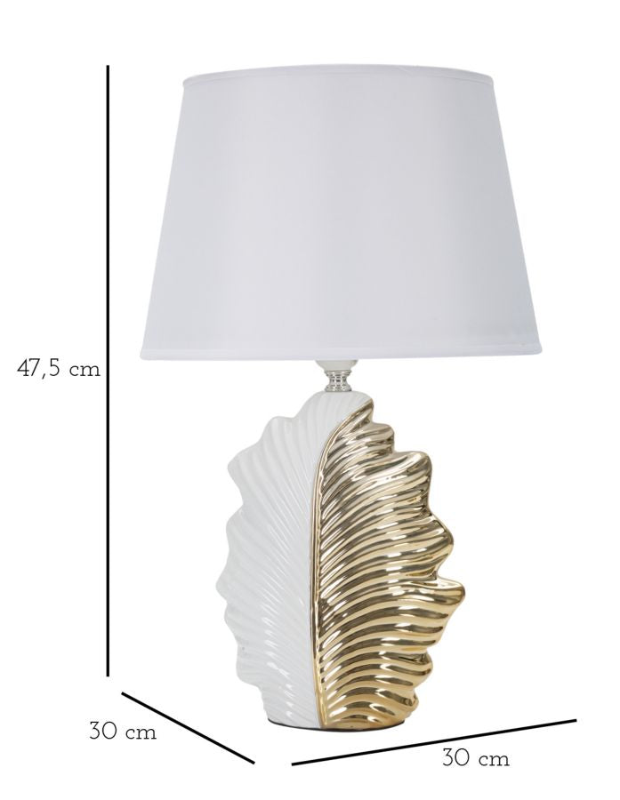 Tischlampe Glam Leaf Weiß (5)