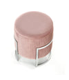 Pouf mit Staurum, aus Samtstoff Cricket Rosa (1)