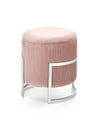 Pouf mit Staurum, aus Samtstoff Cricket Rosa