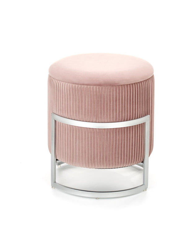 Pouf mit Staurum, aus Samtstoff Cricket Rosa (4)