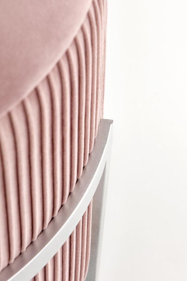 Pouf mit Staurum, aus Samtstoff Cricket Rosa (6)