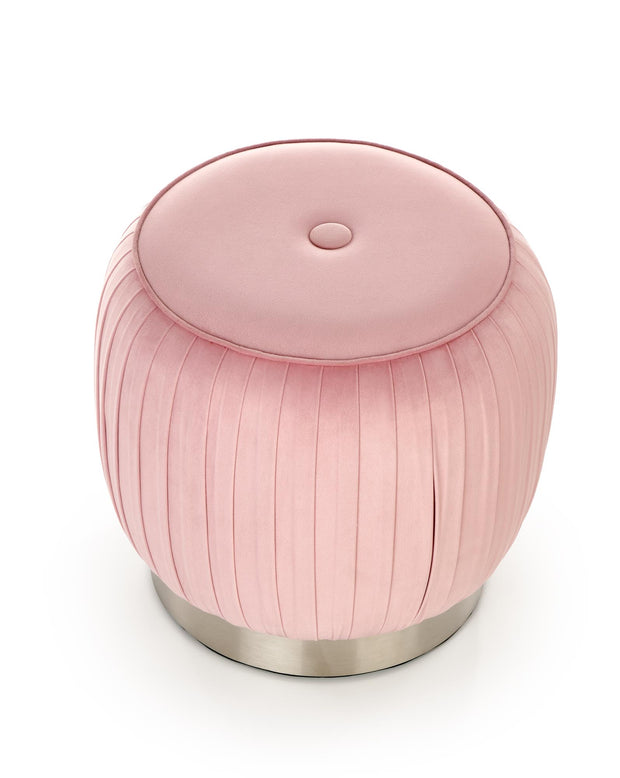 Pouf aus Samtstoff Aladin Rosa (5)