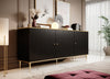 Sideboard mit 3 türen Glamour Schwarz