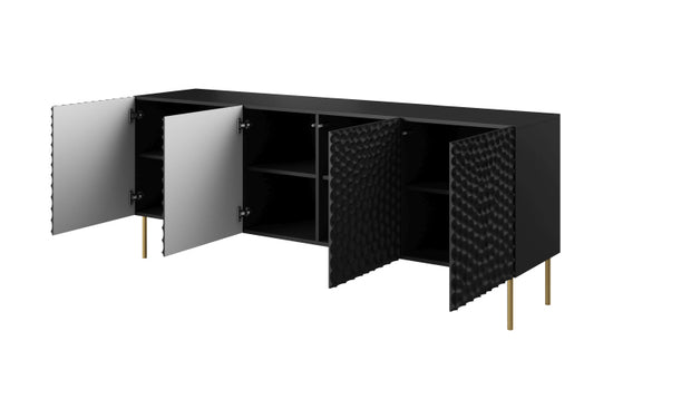 Sideboard mit 4 türen Hole Schwarz (2)