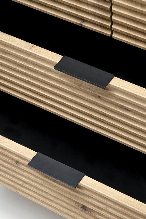 Kleiderschrank mit 2 türen und 2 schubladen Murano Schwarz (4)