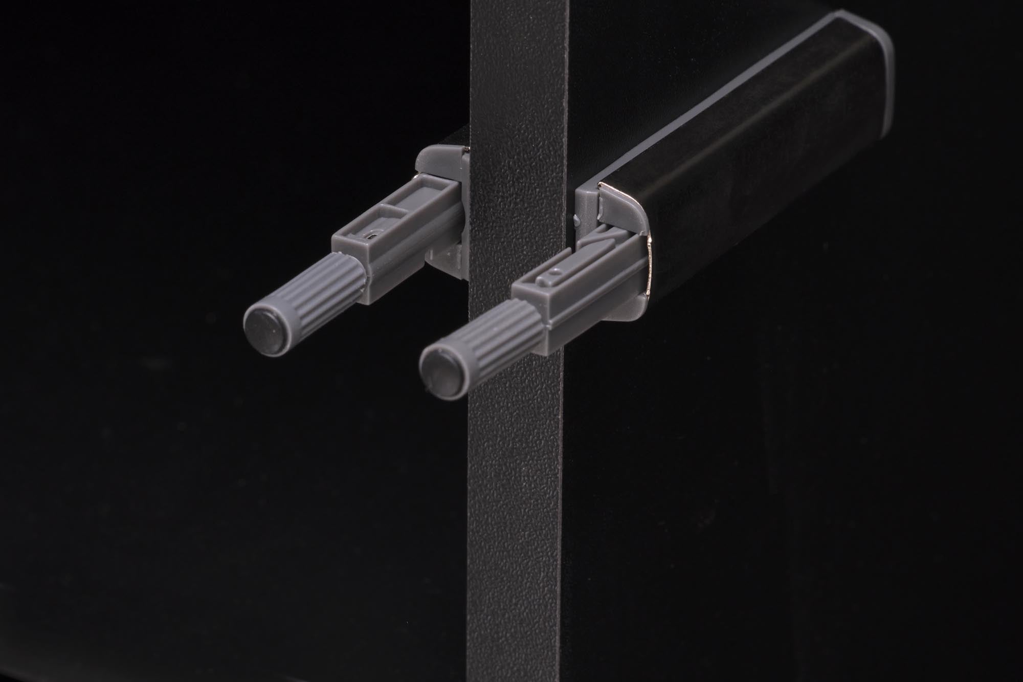 Kleiderschrank mit 2 türen und 2 schubladen Murano Schwarz (5)