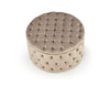 Pouf mit Staurum, aus Samtstoff Nunez Beige (6)