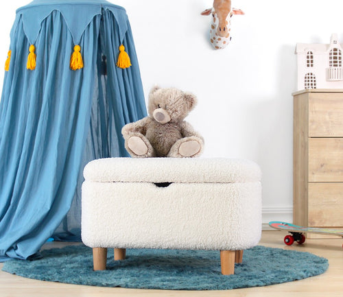 Pouf mit staurum mit Stoff Moouv Weiß (1)