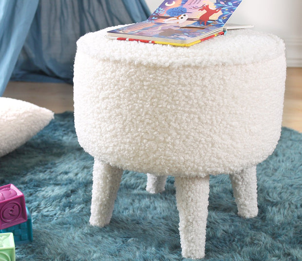 Pouf mit Stoff Moouv Round Weiß (4)