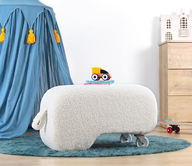 Pouf mit Stoff Moouv Weiß (1)