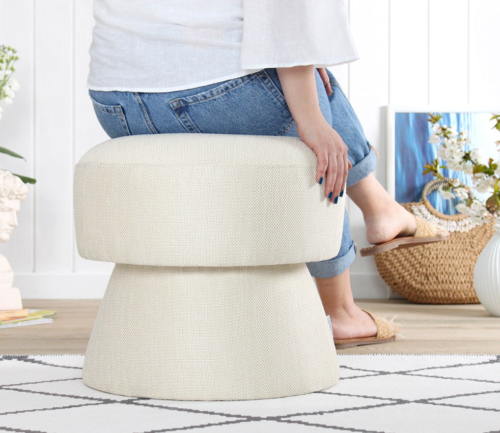 Pouf mit Stoff Endor Creme (3)