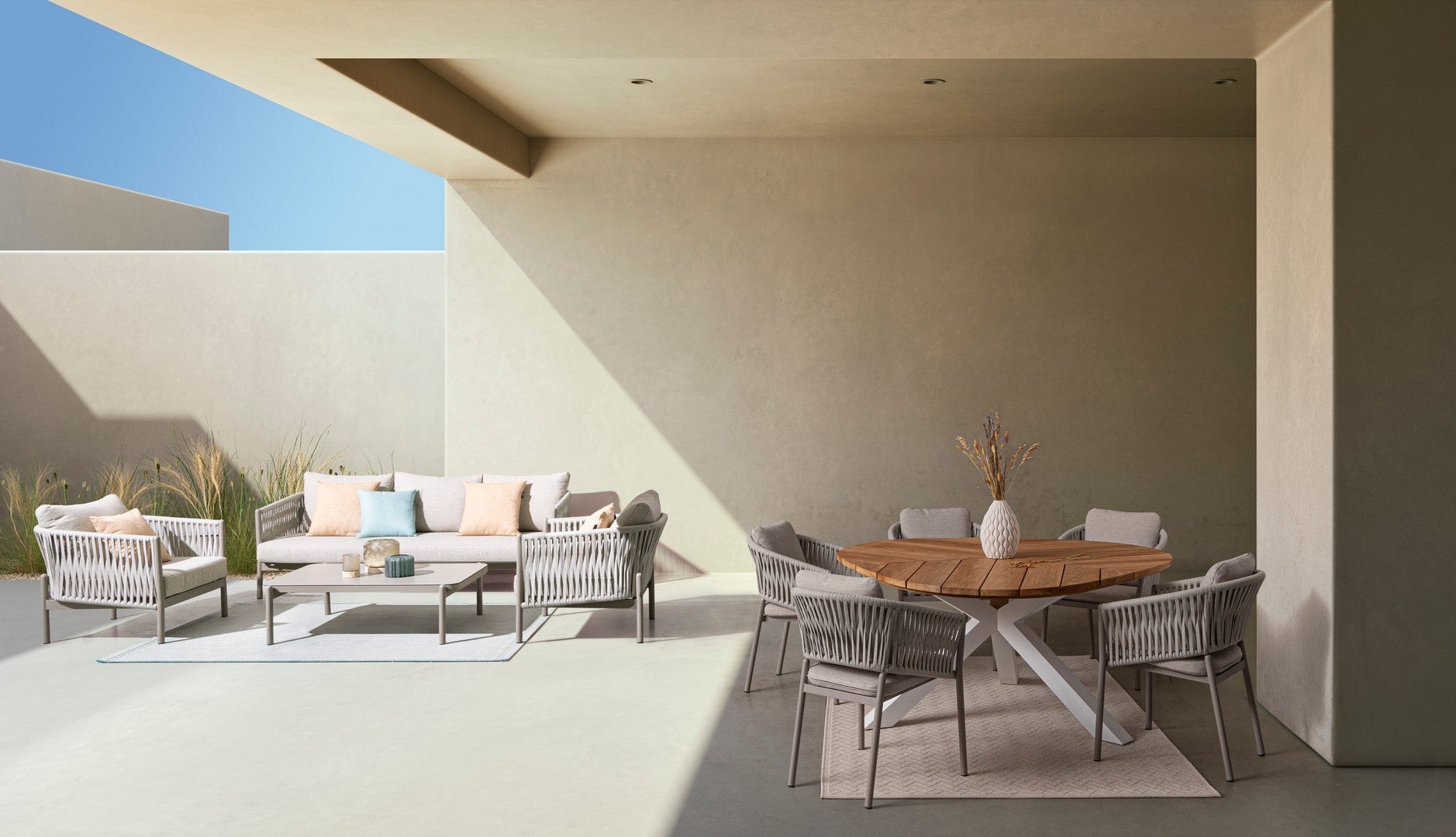 Gartensofa 3-Sziter Florencia Beige (9)