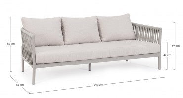 Gartensofa 3-Sziter Florencia Beige (11)