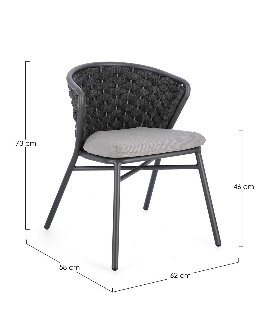 Gartenstuhl Harlow QS22 Anthrazit (2)