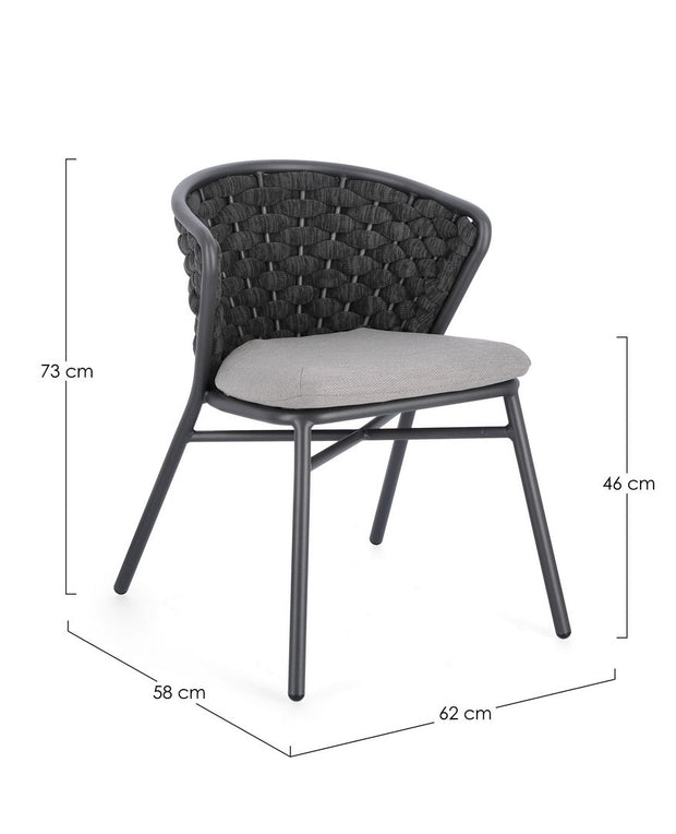 Gartenstuhl Harlow QS22 Anthrazit (2)
