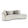 Ecksofa Symmetrisch, 3-Sitzer, aus Samtstoff, Cloud Grau (2)