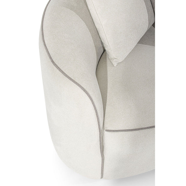 Ecksofa Symmetrisch, 3-Sitzer, aus Samtstoff, Cloud Grau (5)