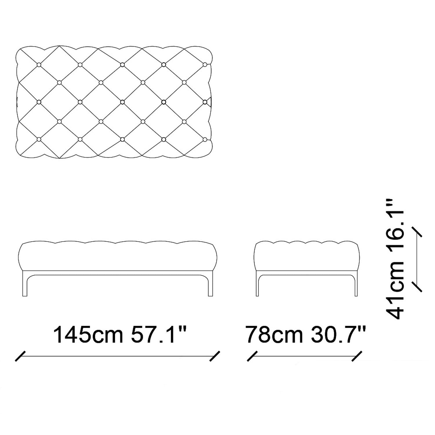 Pouf mit Ökoleder Fashion Rosa (2)