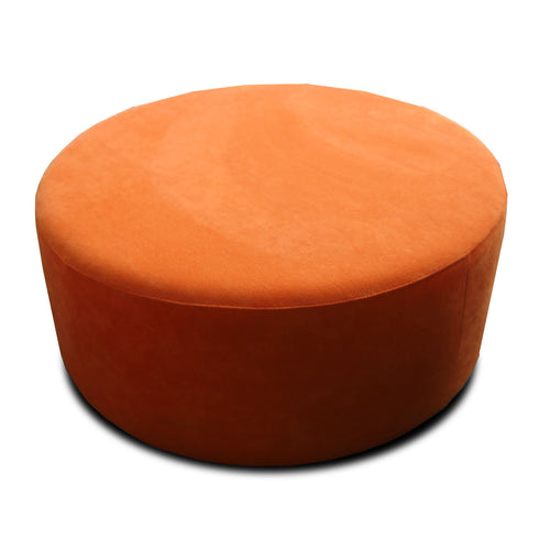 Pouf mit Ökoleder Donut Orange