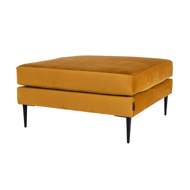 Polsterhocker mit Stoff Vergan Orange