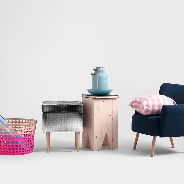 Pouf mit Stoff Edi Mehrfarben (2)