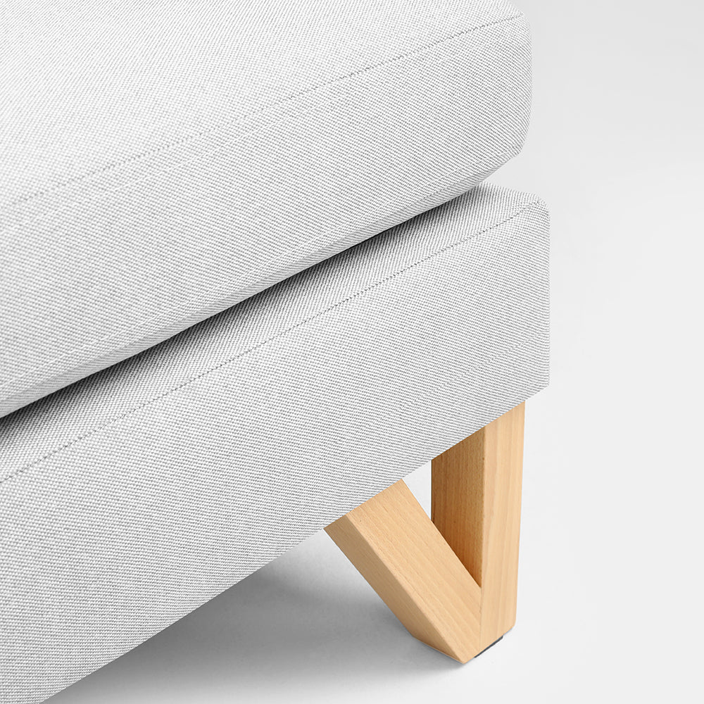 Polsterhocker mit Stoff Willy Grau (3)