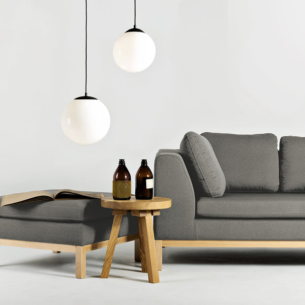 Polsterhocker mit Stoff Ambient Wood Grau (1)