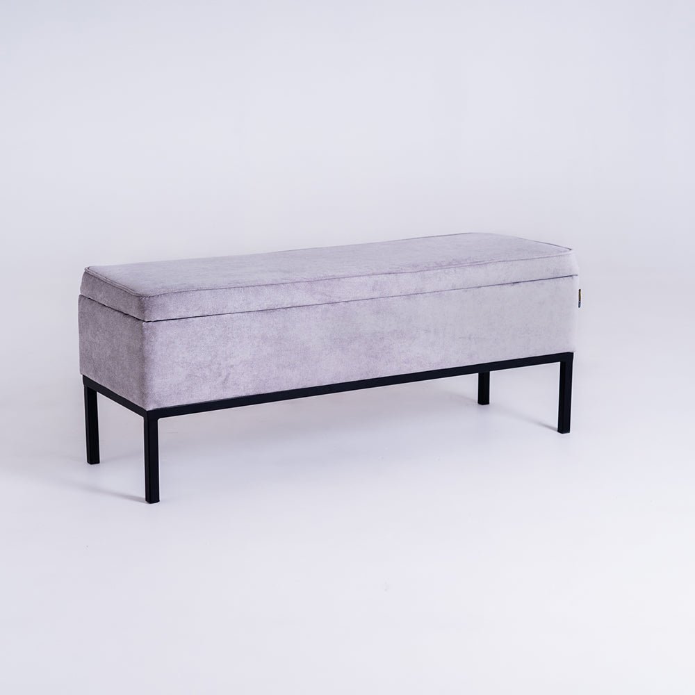 Polsterhocker mit Stoff Edi Lila (2)