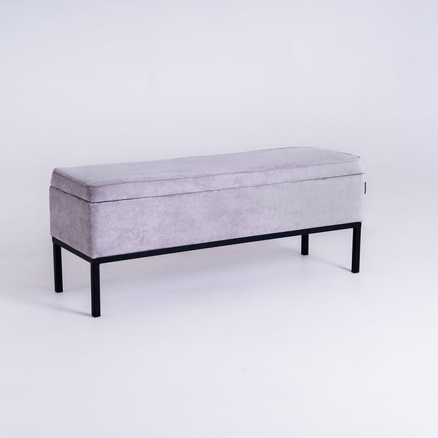 Polsterhocker mit Stoff Edi Lila (2)