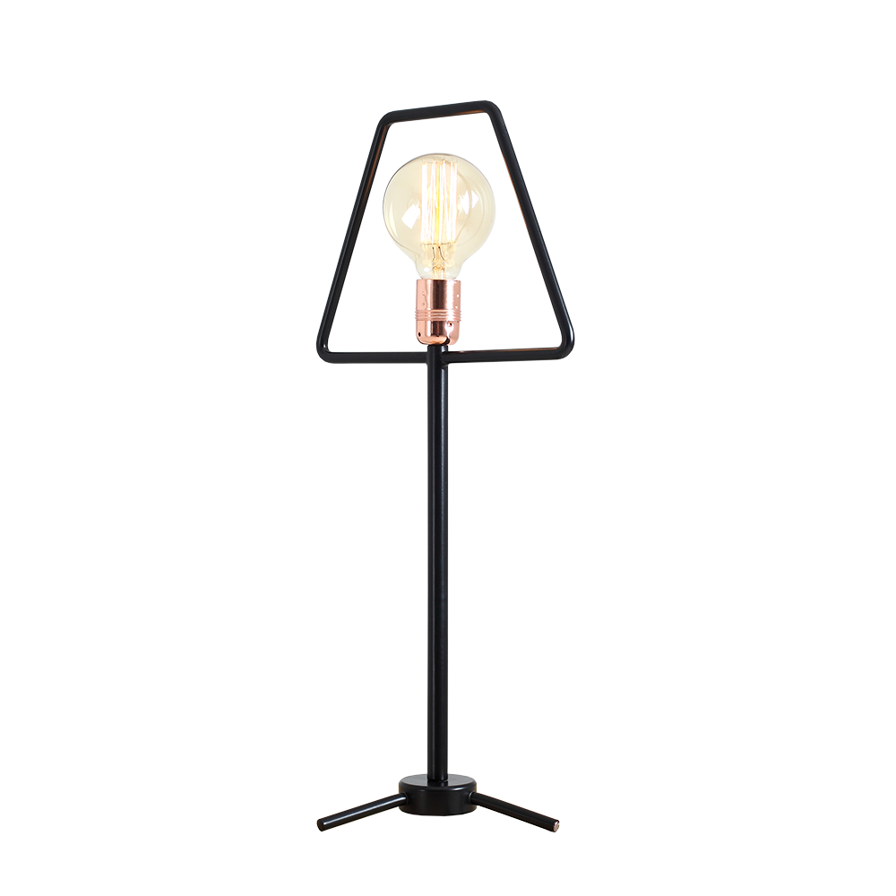 Tischlampe Firkant Schwarz