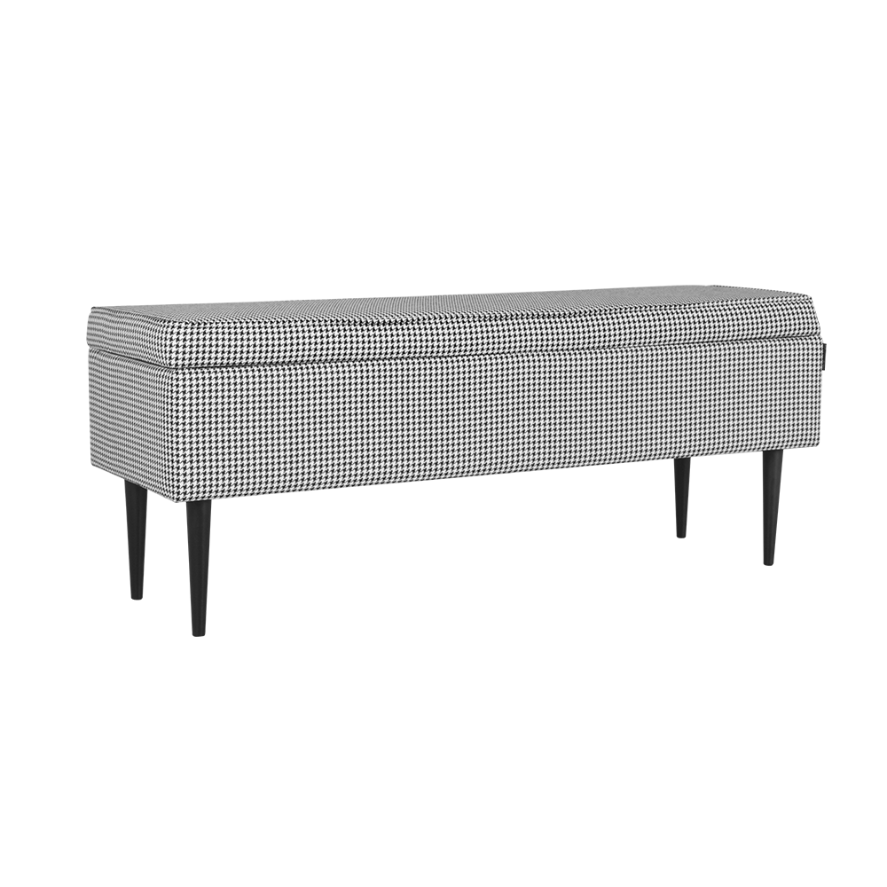 Polsterhocker mit Stoff Edi Mehrfarben