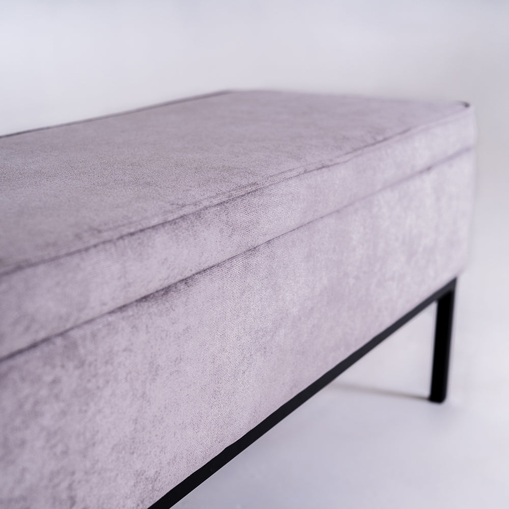 Polsterhocker mit Stoff Edi Lila (3)