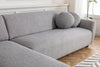 Ecksofa mit Chaiselongue Links, 3-Sitzer, aus Stoff, Eddy Grau (2)