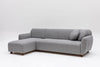 Ecksofa mit Chaiselongue Links, 3-Sitzer, aus Stoff, Eddy Grau (6)