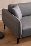 Ecksofa mit Chaiselongue Rechts, 3-Sitzer, aus Stoff, Belissimo Grau (2)