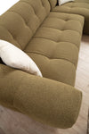 Ecksofa mit Chaiselongue Rechts, 3-Sitzer, aus Stoff, Cady 3 Grün (4)