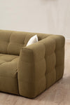 Ecksofa mit Chaiselongue Links, 3-Sitzer, aus Stoff, Cady 3 Grün (5)