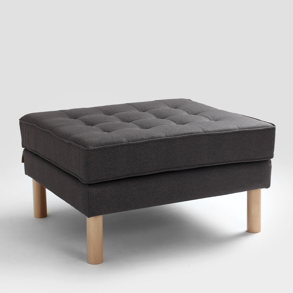 Polsterhocker mit Stoff Topic Wood Anthrazit (1)