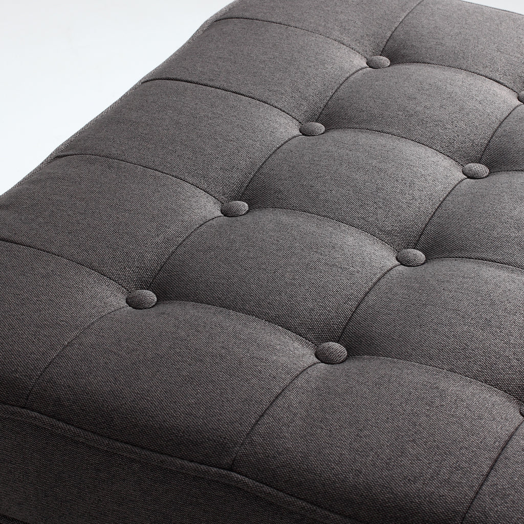 Polsterhocker mit Stoff Topic Wood Anthrazit (3)