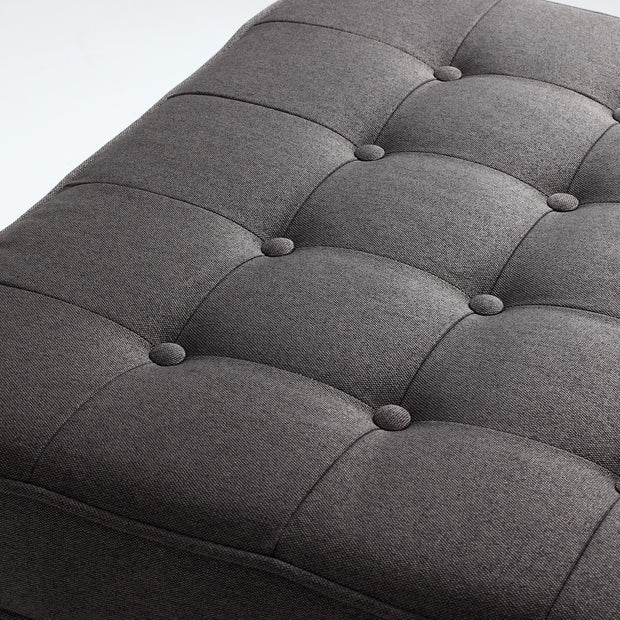 Polsterhocker mit Stoff Topic Wood Anthrazit (3)