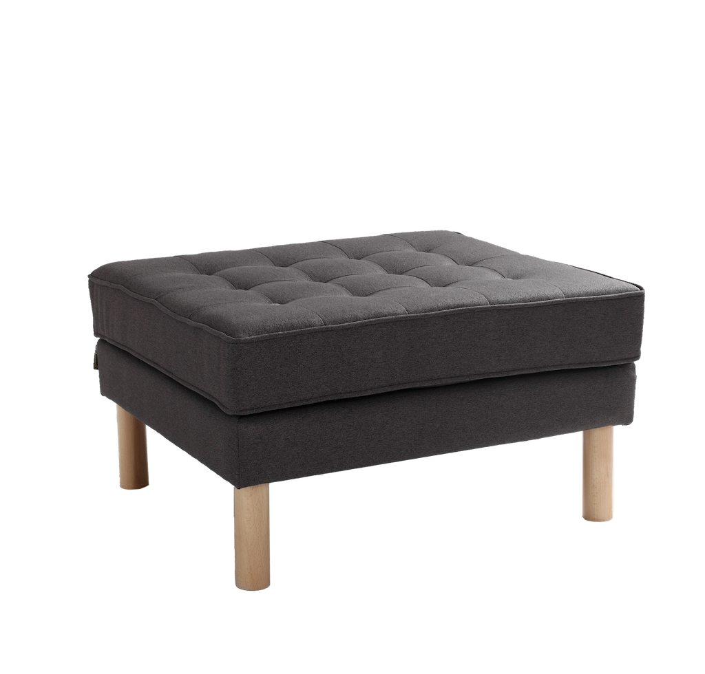 Polsterhocker mit Stoff Topic Wood Anthrazit