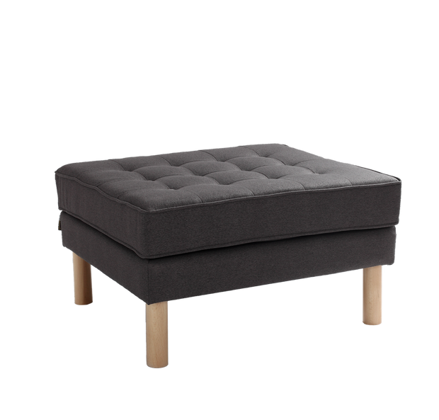 Polsterhocker mit Stoff Topic Wood Anthrazit
