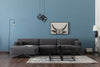 Ecksofa mit Chaiselongue Links, 4-Sitzer, aus Stoff, Maria Anthrazit