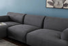 Ecksofa mit Chaiselongue Links, 4-Sitzer, aus Stoff, Maria Anthrazit (1)