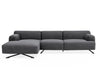 Ecksofa mit Chaiselongue Links, 4-Sitzer, aus Stoff, Maria Anthrazit (3)