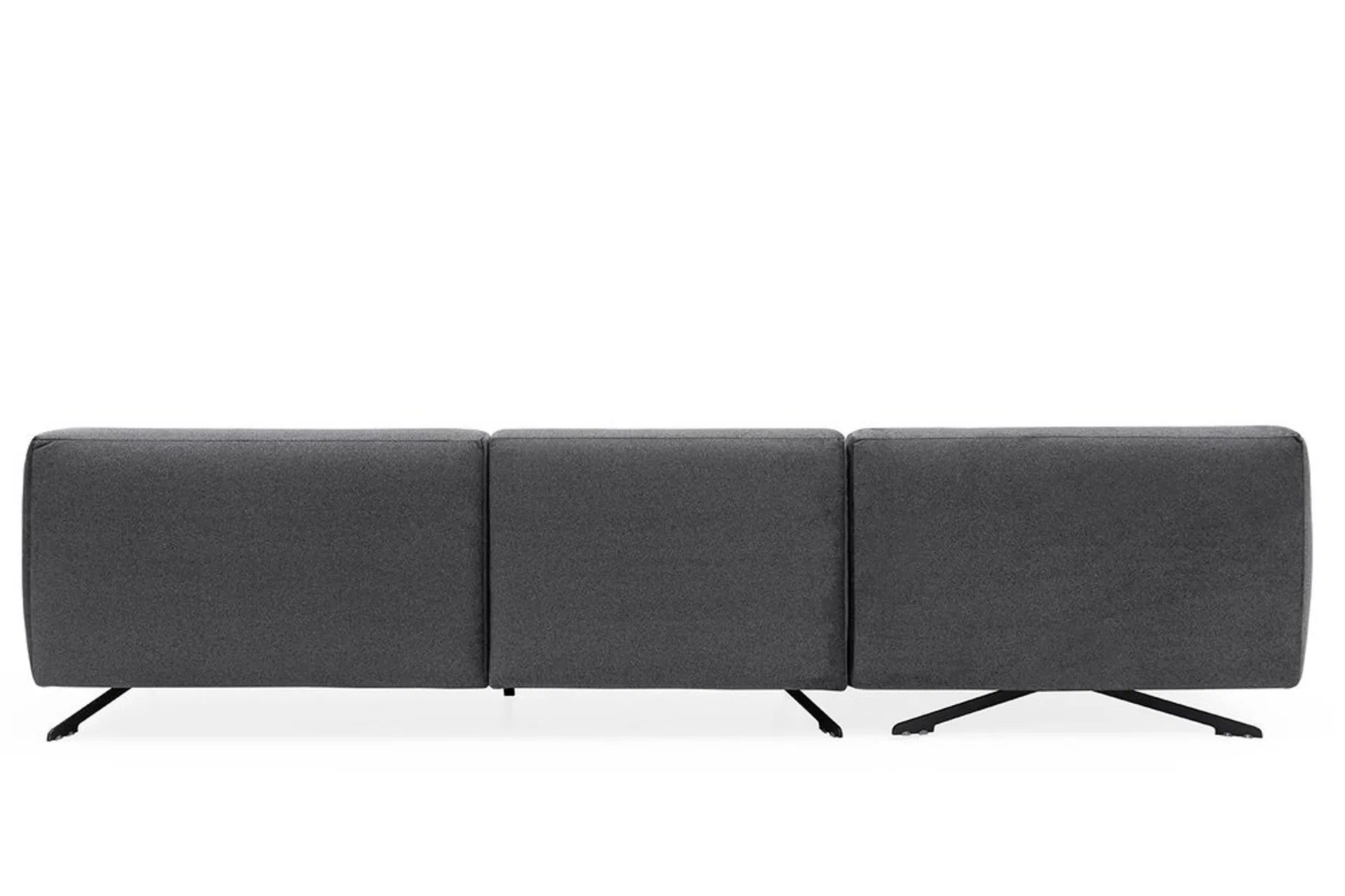 Ecksofa mit Chaiselongue Links, 4-Sitzer, aus Stoff, Maria Anthrazit (4)