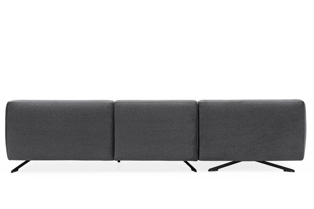 Ecksofa mit Chaiselongue Links, 4-Sitzer, aus Stoff, Maria Anthrazit (4)