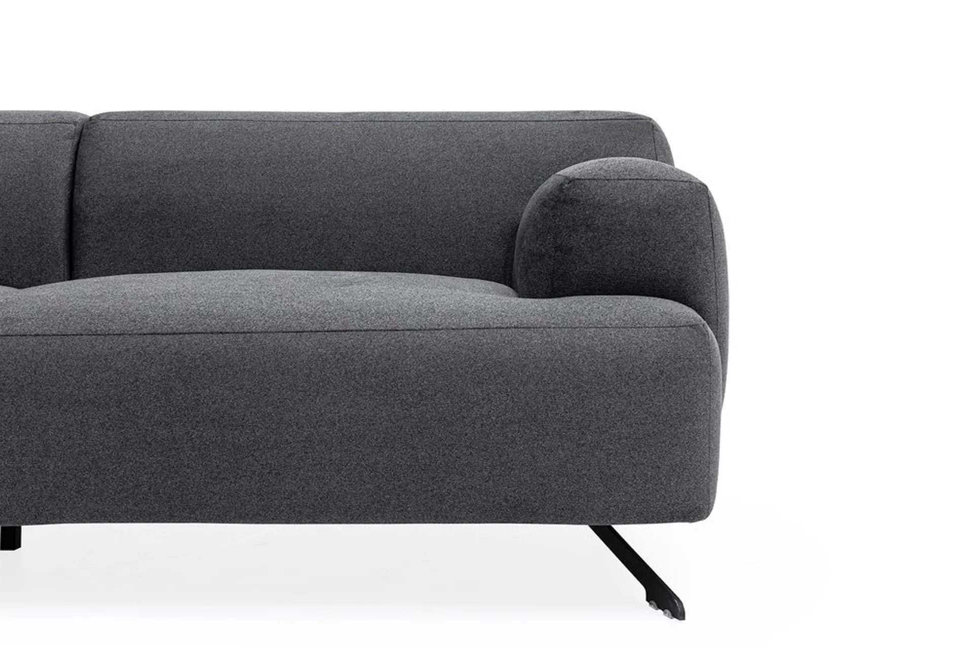 Ecksofa mit Chaiselongue Links, 4-Sitzer, aus Stoff, Maria Anthrazit (5)