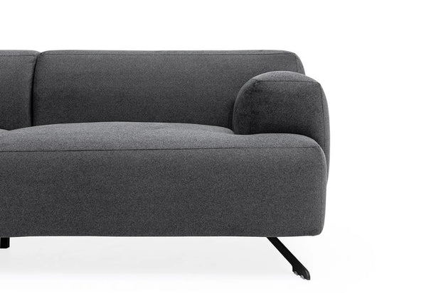 Ecksofa mit Chaiselongue Links, 4-Sitzer, aus Stoff, Maria Anthrazit (5)
